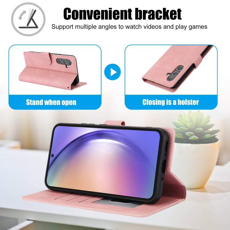 For Samsung Galaxy A55 5G Fantasy Skin-feel Calfskin Texture Leather Phone Case