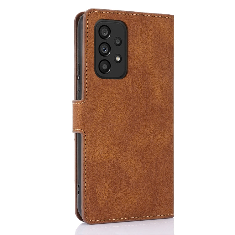 For Samsung Galaxy A33 5G Fantasy Skin-feel Calfskin Texture Leather Phone Case