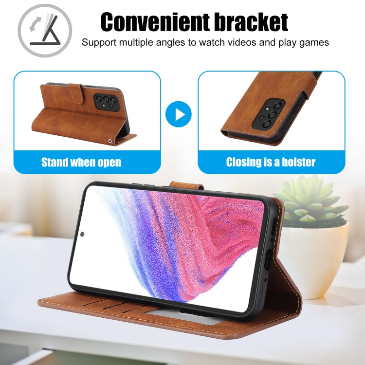 For Samsung Galaxy A33 5G Fantasy Skin-feel Calfskin Texture Leather Phone Case