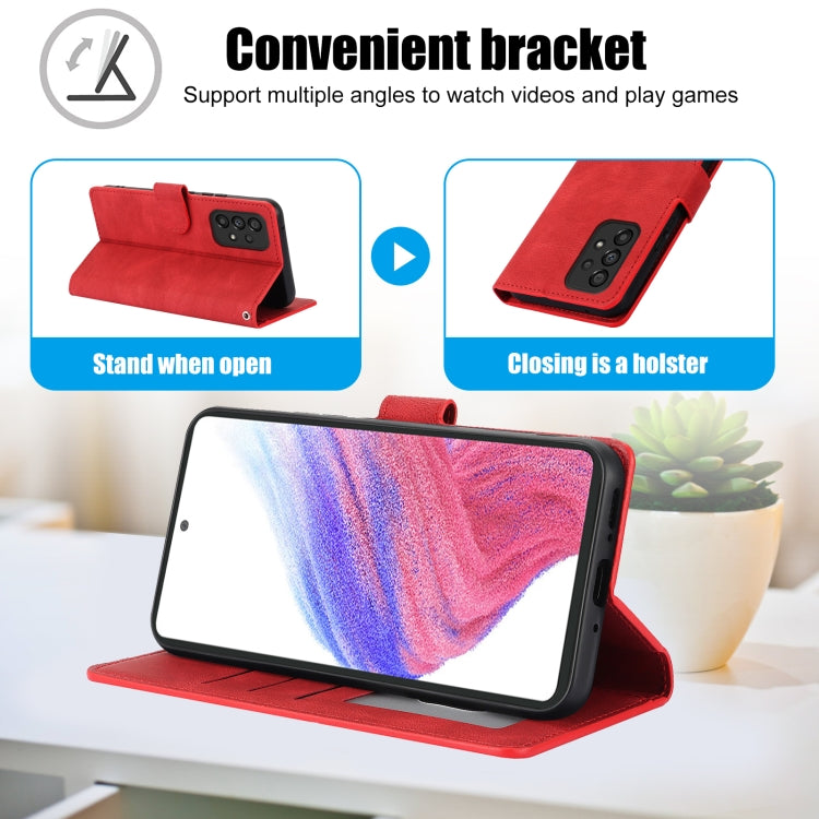 For Samsung Galaxy A53 5G Fantasy Skin-feel Calfskin Texture Leather Phone Case