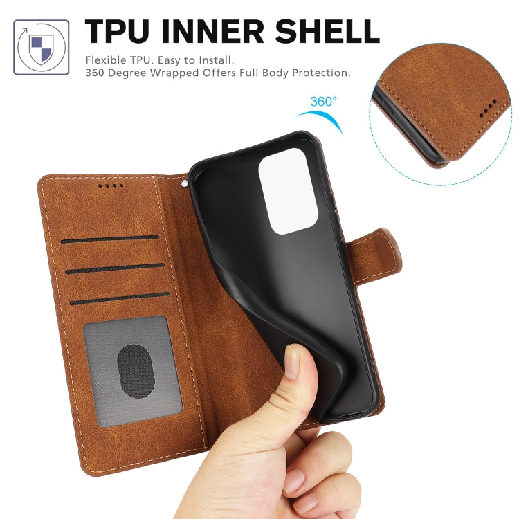 For Samsung Galaxy A53 5G Fantasy Skin-feel Calfskin Texture Leather Phone Case