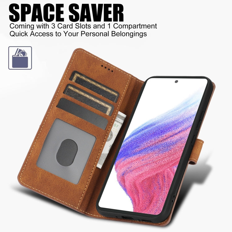 For Samsung Galaxy A53 5G Fantasy Skin-feel Calfskin Texture Leather Phone Case