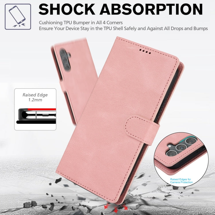 For Samsung Galaxy A36 Fantasy Skin-feel Calfskin Texture Leather Phone Case