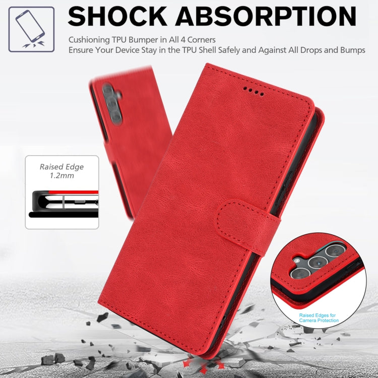 For Samsung Galaxy A36 Fantasy Skin-feel Calfskin Texture Leather Phone Case