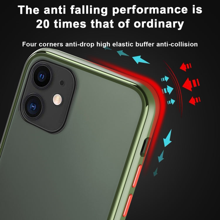 For iPhone 11 Shockproof Ultra-thin Frosted Protective Case