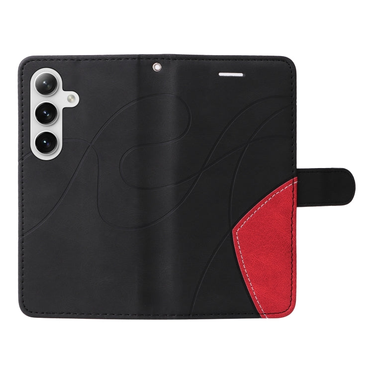 For Galaxy S25 / S24 5G Dual-color Splicing Flip Leather Phone Case