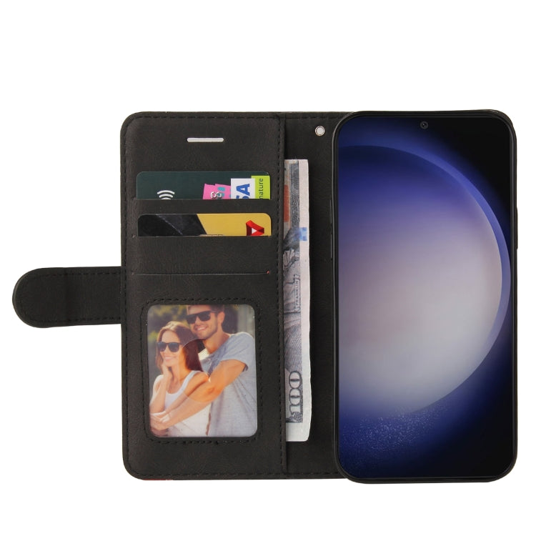 For Galaxy S25 / S24 5G Dual-color Splicing Flip Leather Phone Case