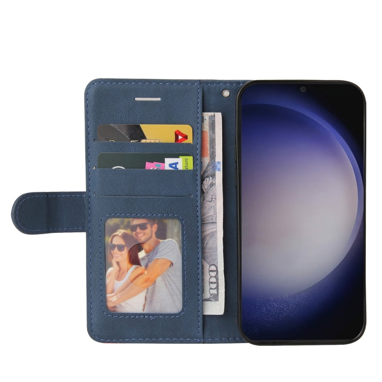 For Galaxy S25 / S24 5G Dual-color Splicing Flip Leather Phone Case