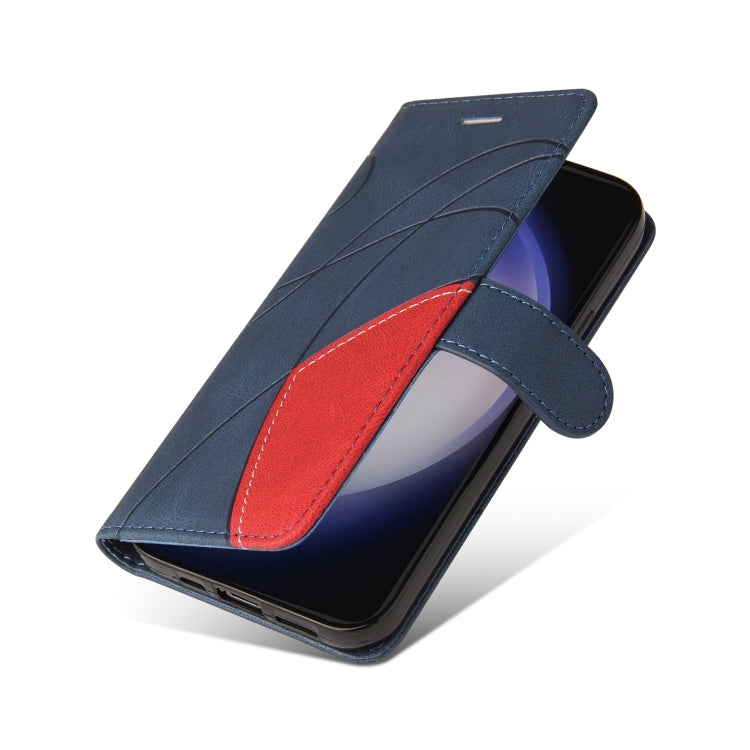 For Galaxy S25 / S24 5G Dual-color Splicing Flip Leather Phone Case