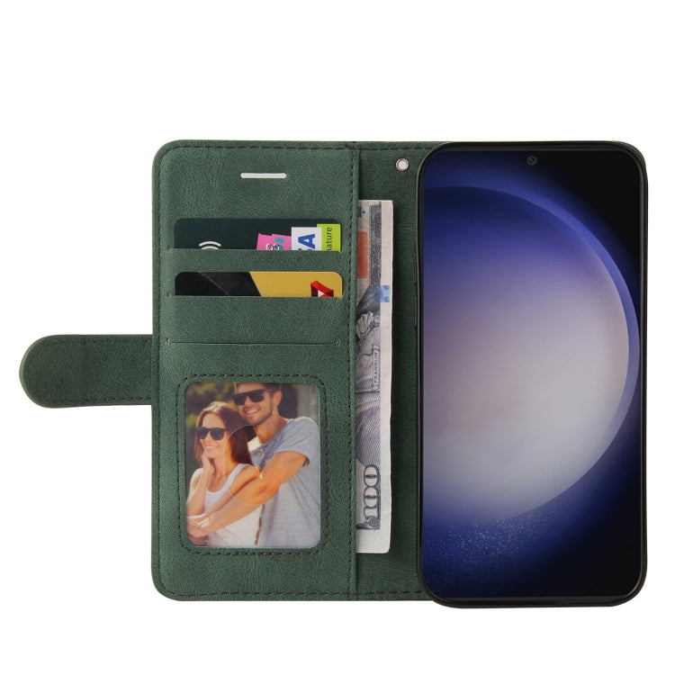 For Galaxy S25 / S24 5G Dual-color Splicing Flip Leather Phone Case