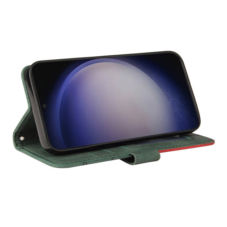 For Galaxy S25 / S24 5G Dual-color Splicing Flip Leather Phone Case