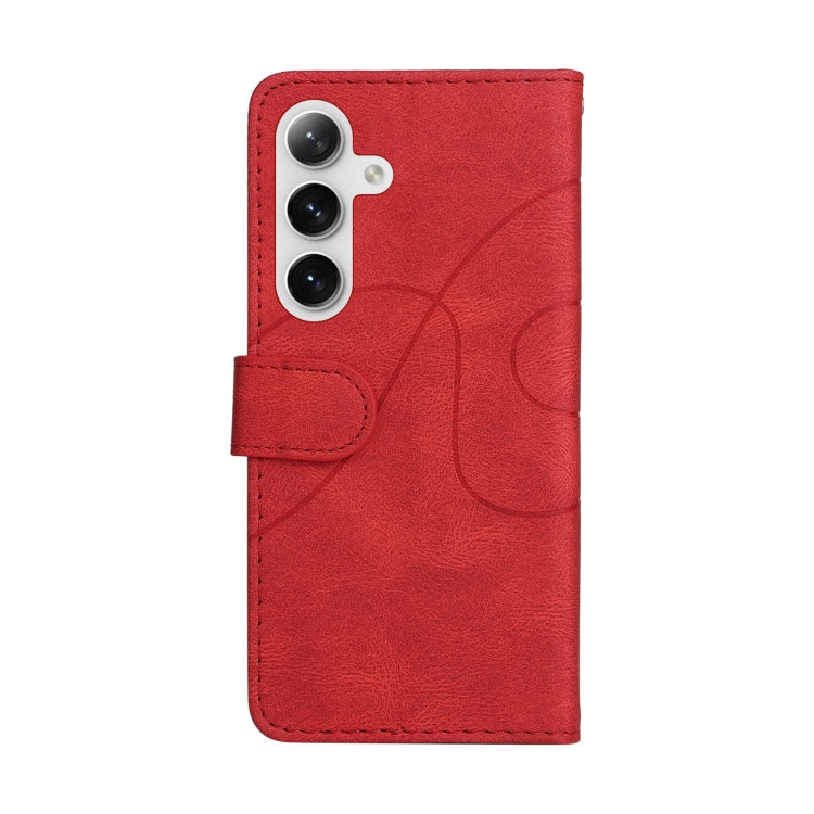 For Galaxy S25 / S24 5G Dual-color Splicing Flip Leather Phone Case