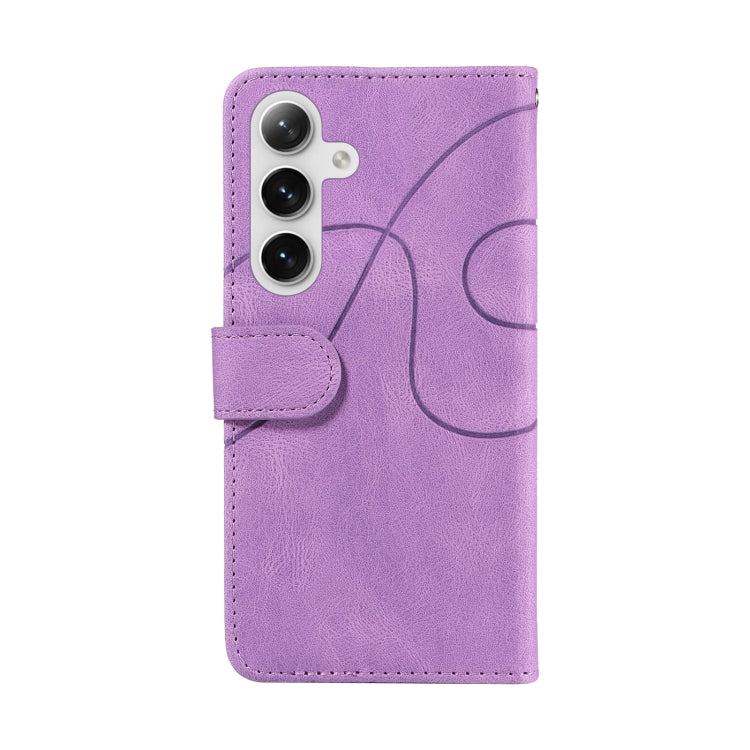 For Galaxy S25 / S24 5G Dual-color Splicing Flip Leather Phone Case