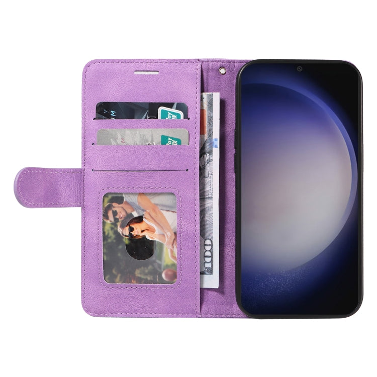 For Galaxy S25 / S24 5G Dual-color Splicing Flip Leather Phone Case