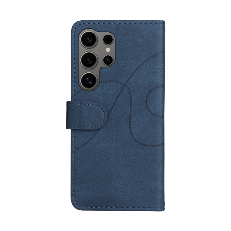 For Galaxy S25 Ultra 5G Dual-color Splicing Flip Leather Phone Case