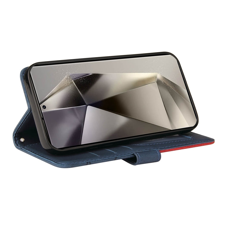 For Galaxy S25 Ultra 5G Dual-color Splicing Flip Leather Phone Case