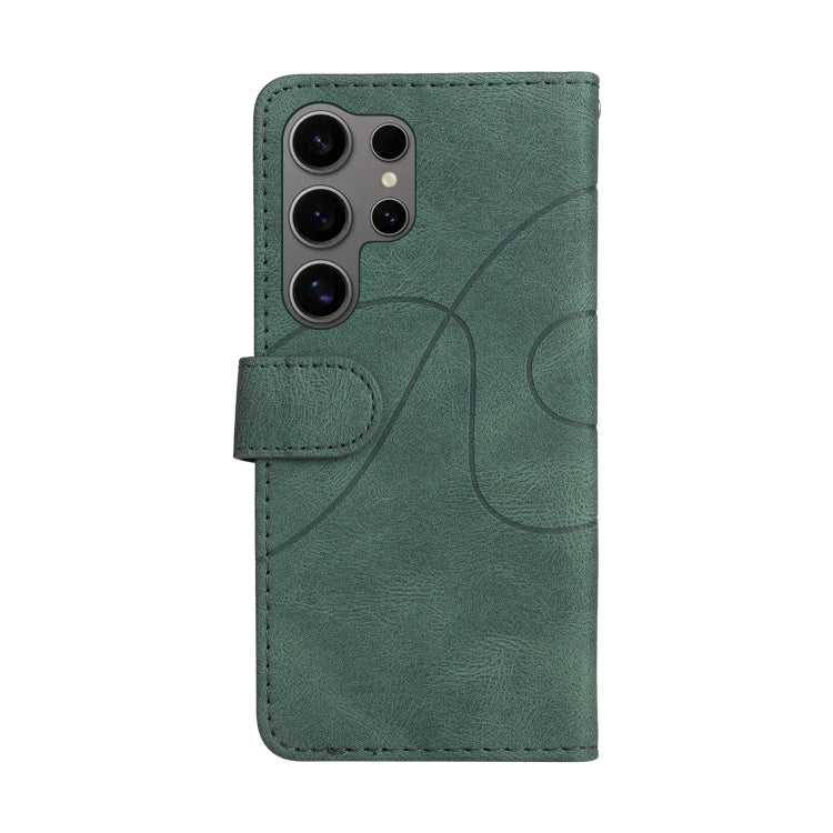 For Galaxy S25 Ultra 5G Dual-color Splicing Flip Leather Phone Case