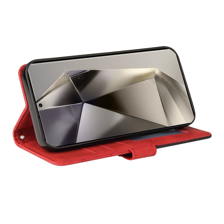 For Galaxy S25 Ultra 5G Dual-color Splicing Flip Leather Phone Case