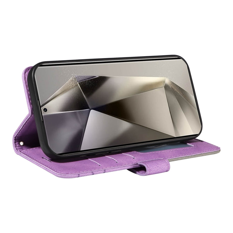 For Galaxy S25 Ultra 5G Dual-color Splicing Flip Leather Phone Case