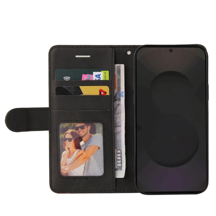 For Galaxy S25 FE 5G Dual-color Splicing Flip Leather Phone Case