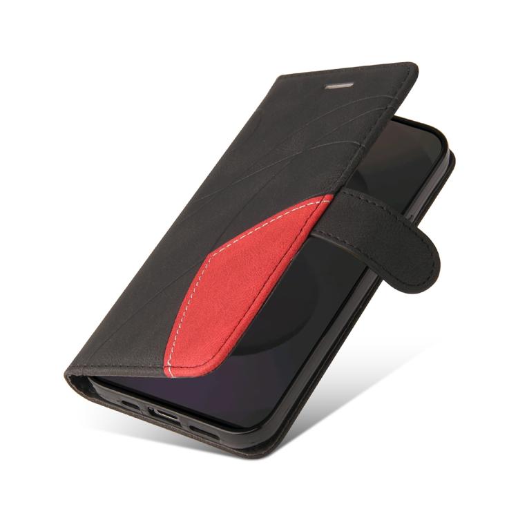 For Galaxy S25 FE 5G Dual-color Splicing Flip Leather Phone Case