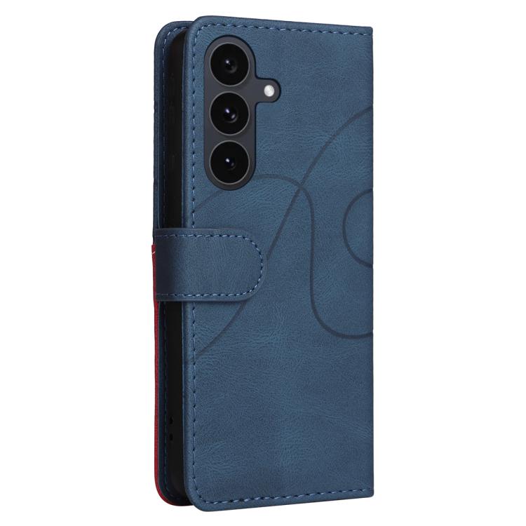 For Galaxy S25 FE 5G Dual-color Splicing Flip Leather Phone Case