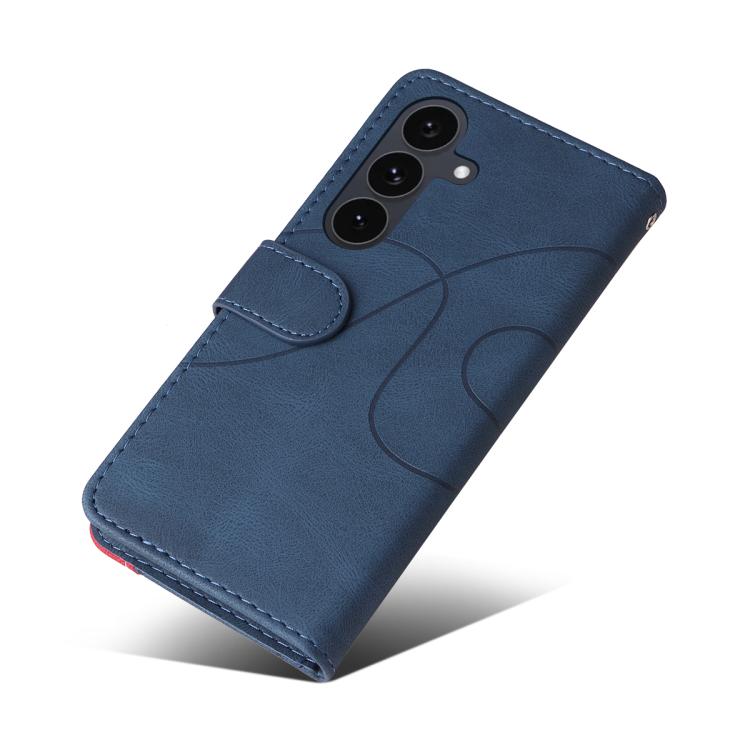 For Galaxy S25 FE 5G Dual-color Splicing Flip Leather Phone Case
