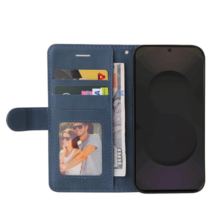 For Galaxy S25 FE 5G Dual-color Splicing Flip Leather Phone Case