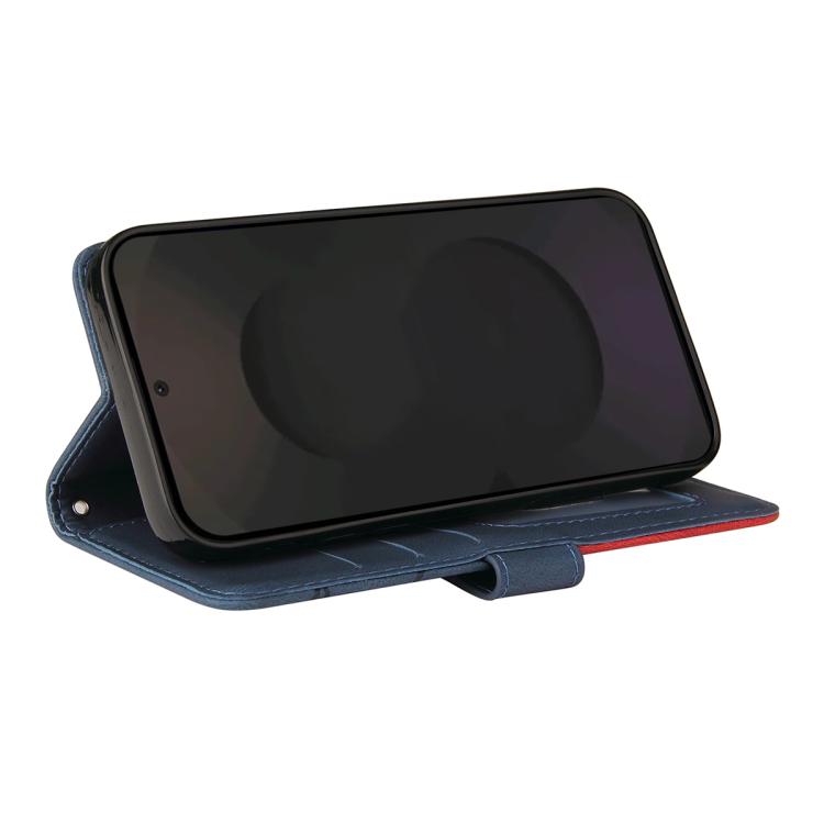 For Galaxy S25 FE 5G Dual-color Splicing Flip Leather Phone Case