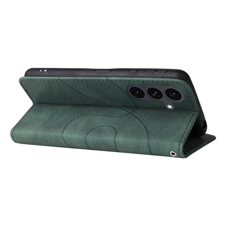 For Galaxy S25 FE 5G Dual-color Splicing Flip Leather Phone Case
