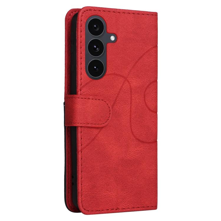 For Galaxy S25 FE 5G Dual-color Splicing Flip Leather Phone Case