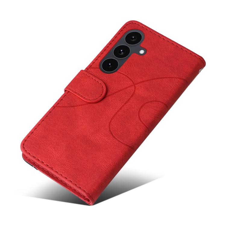 For Galaxy S25 FE 5G Dual-color Splicing Flip Leather Phone Case