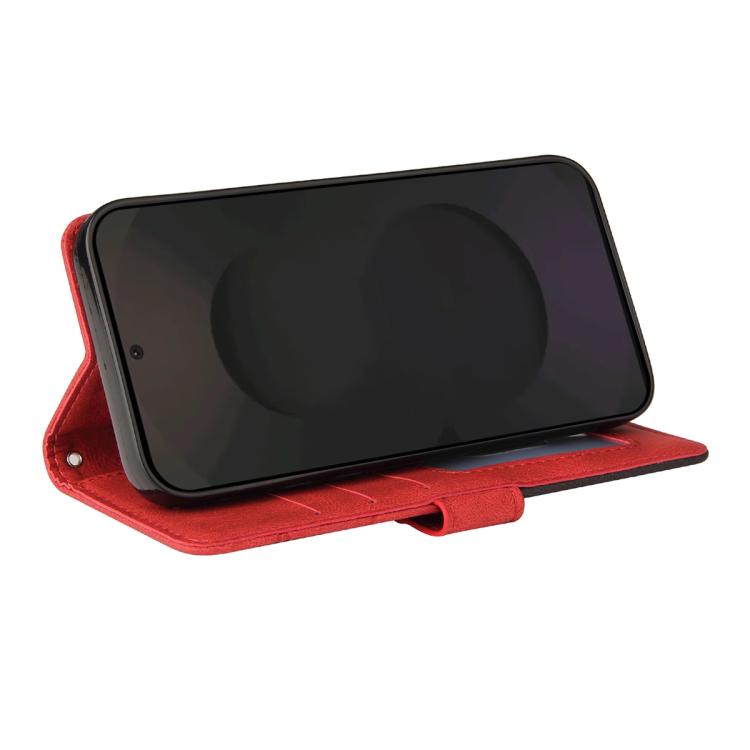 For Galaxy S25 FE 5G Dual-color Splicing Flip Leather Phone Case