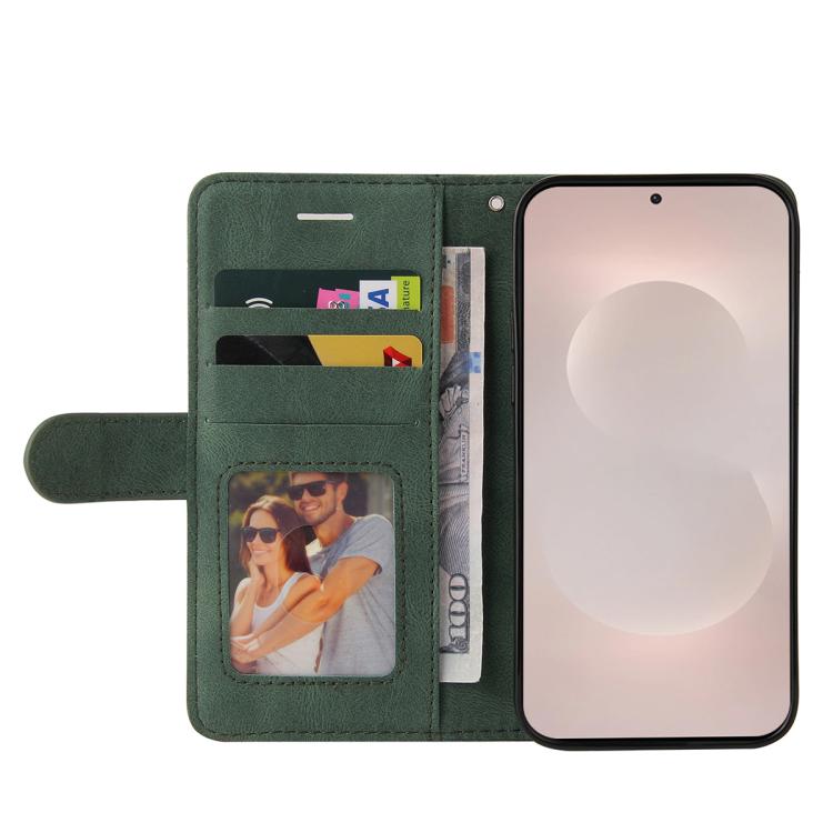 For Galaxy S26 Edge 5G Dual-color Splicing Flip Leather Phone Case