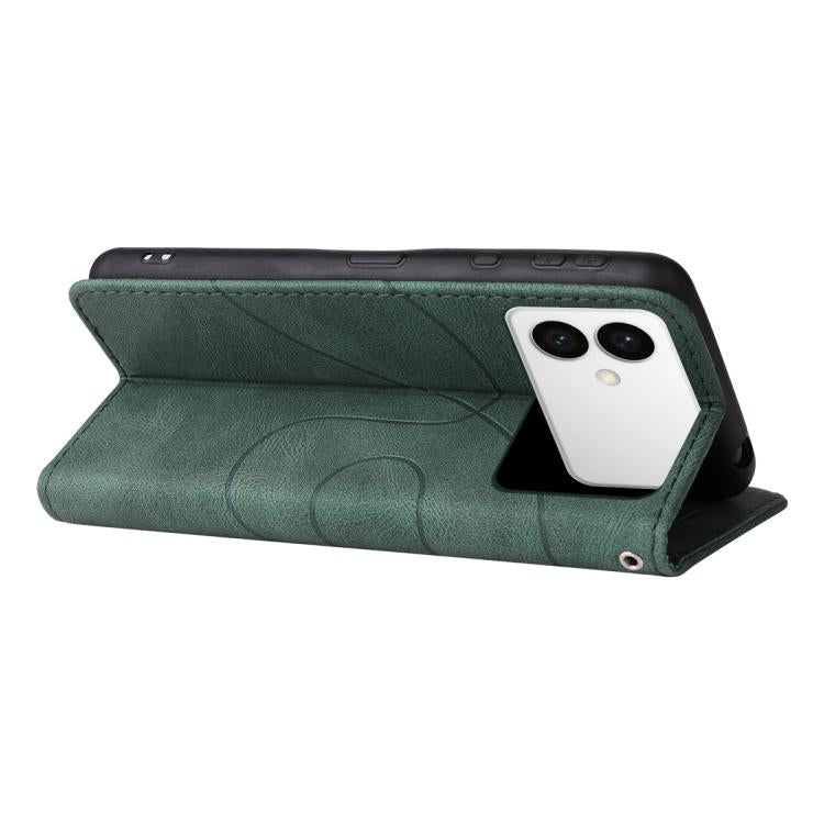 For Galaxy S26 Edge 5G Dual-color Splicing Flip Leather Phone Case