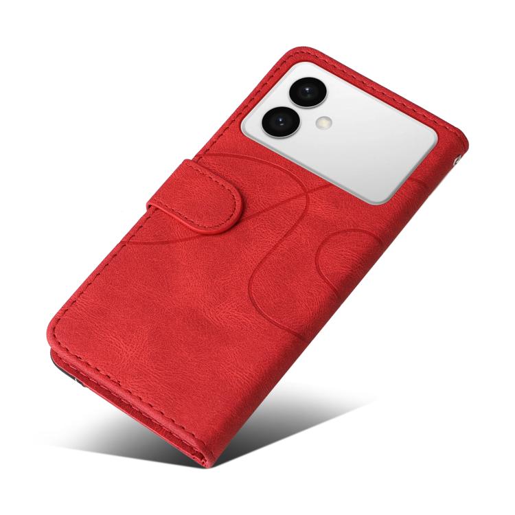 For Galaxy S26 Edge 5G Dual-color Splicing Flip Leather Phone Case