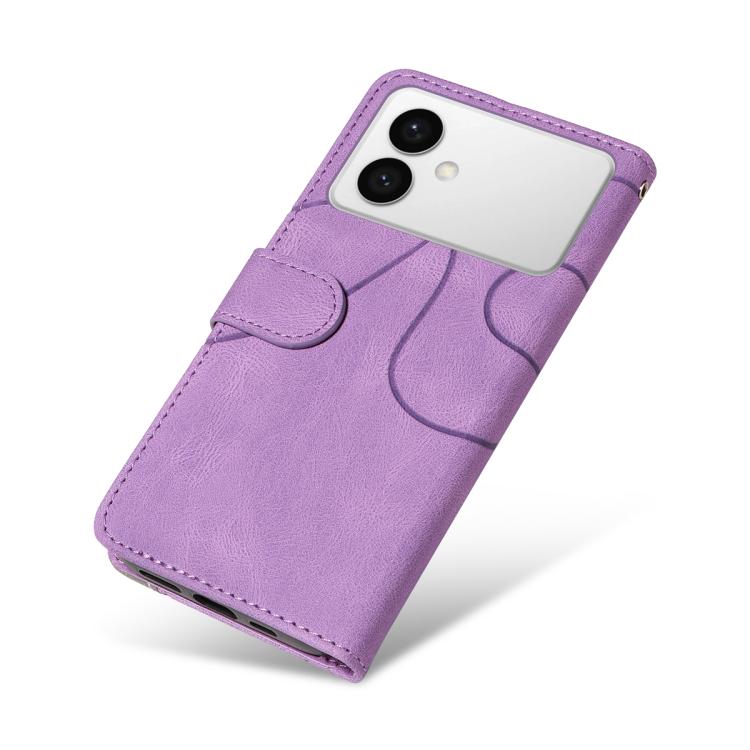 For Galaxy S26 Edge 5G Dual-color Splicing Flip Leather Phone Case