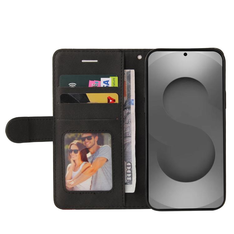 For Galaxy S26 Ultra 5G Dual-color Splicing Flip Leather Phone Case
