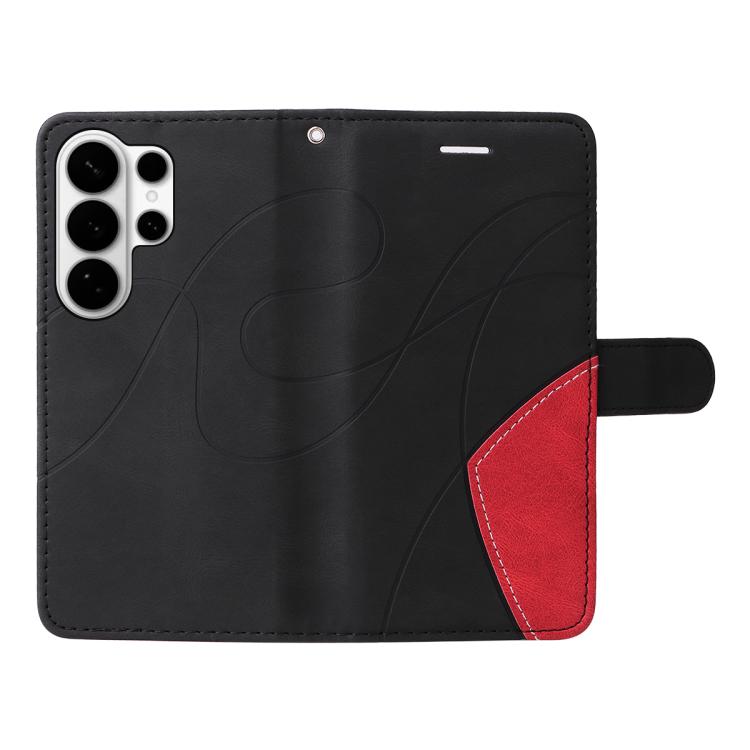 For Galaxy S26 Ultra 5G Dual-color Splicing Flip Leather Phone Case
