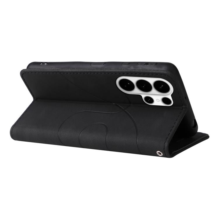 For Galaxy S26 Ultra 5G Dual-color Splicing Flip Leather Phone Case