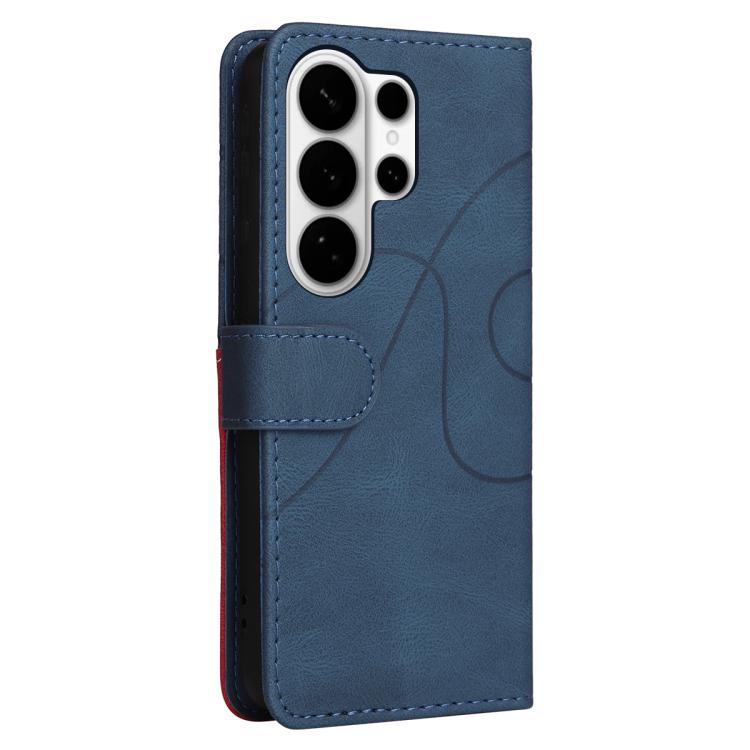 For Galaxy S26 Ultra 5G Dual-color Splicing Flip Leather Phone Case
