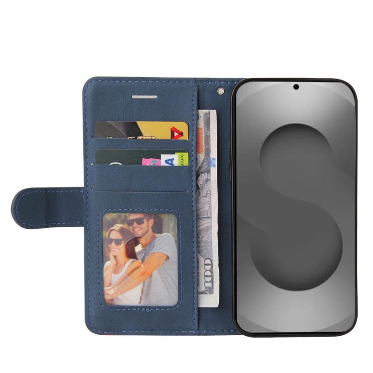 For Galaxy S26 Ultra 5G Dual-color Splicing Flip Leather Phone Case