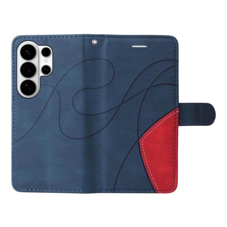 For Galaxy S26 Ultra 5G Dual-color Splicing Flip Leather Phone Case