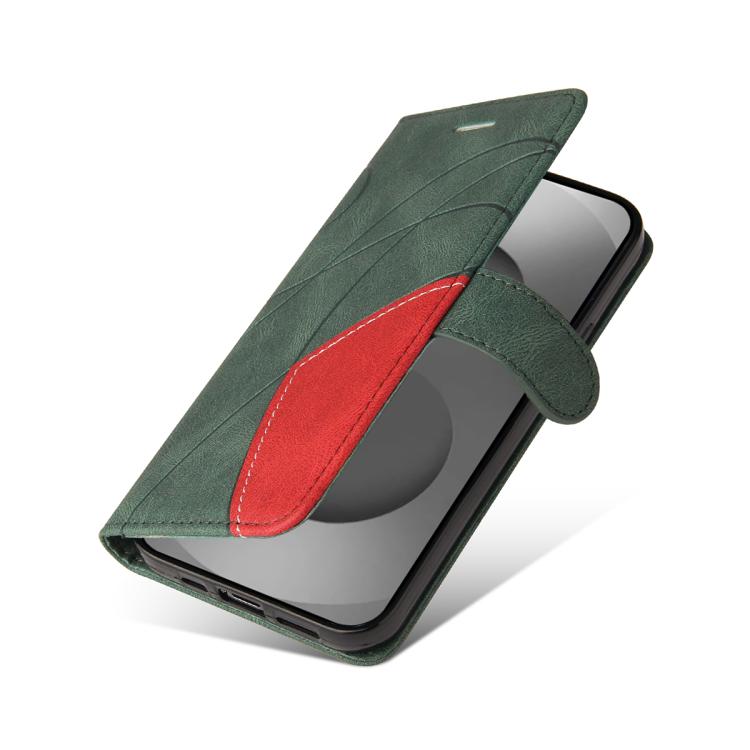 For Galaxy S26 Ultra 5G Dual-color Splicing Flip Leather Phone Case