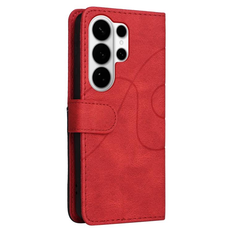 For Galaxy S26 Ultra 5G Dual-color Splicing Flip Leather Phone Case