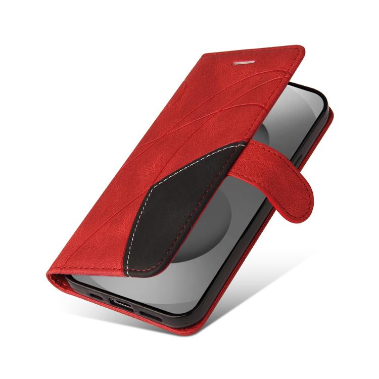 For Galaxy S26 Ultra 5G Dual-color Splicing Flip Leather Phone Case