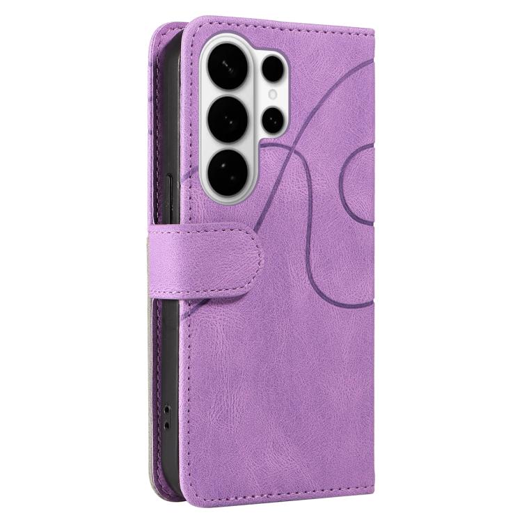 For Galaxy S26 Ultra 5G Dual-color Splicing Flip Leather Phone Case