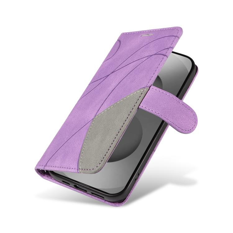 For Galaxy S26 Ultra 5G Dual-color Splicing Flip Leather Phone Case