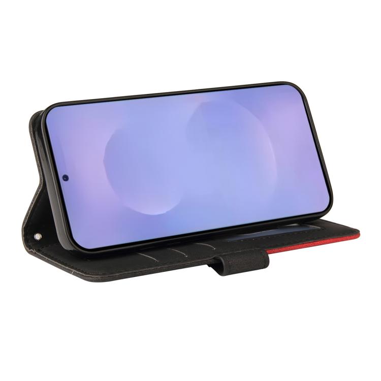 For Galaxy S26+ 5G Dual-color Splicing Flip Leather Phone Case