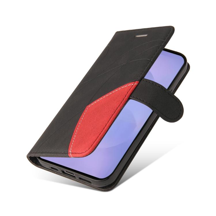 For Galaxy S26+ 5G Dual-color Splicing Flip Leather Phone Case